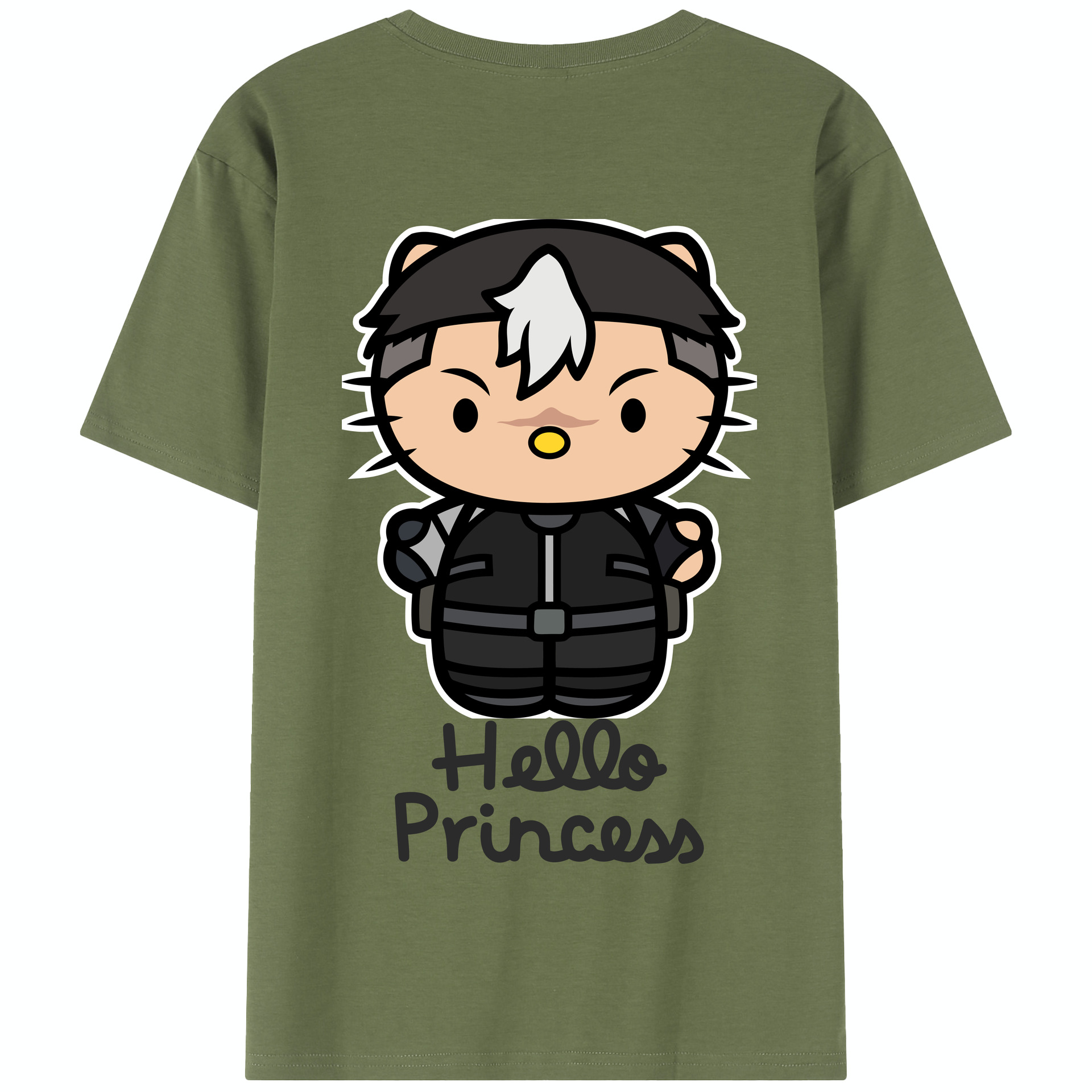 （画像用） Hello Kitty ハローキティ 綿100％半袖Tシャツ（背面プリント）